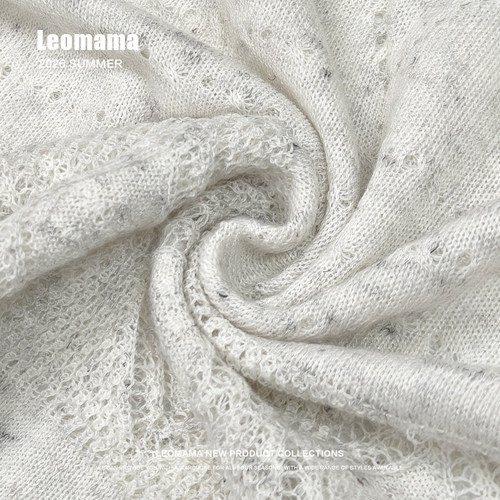 leomama女童小翻领镂空针织衫2026夏季新款儿童甜美Polo短袖上衣 - 图3