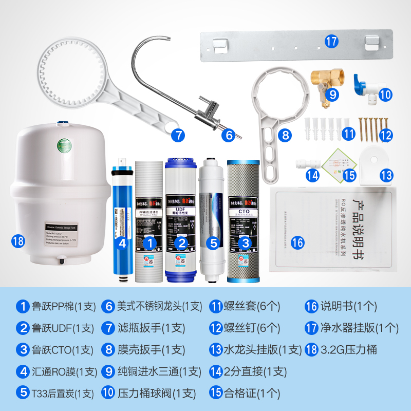 五级家用纯水机苹果机75G厨房净水机净水器智能ro反渗透过滤直饮-图1