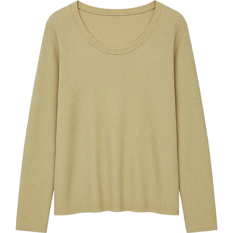 【年终清仓】DM100大码女装冬季柔软羊毛混纺正肩U领打底针织衫,淘宝优惠券,粉丝福利购,淘宝优惠卷