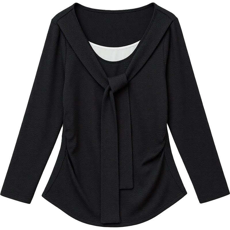 DM100大码百分百女装微胖mm冬季撞色拼接披肩收腰显瘦磨毛针织T恤,淘宝优惠券,粉丝福利购,淘宝优惠卷