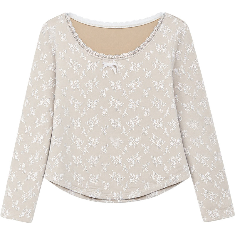 DM100大码百分百女装微胖mm芭蕾风针织衫弹力网纱蕾丝修身收腰T恤,淘宝优惠券,粉丝福利购,淘宝优惠卷