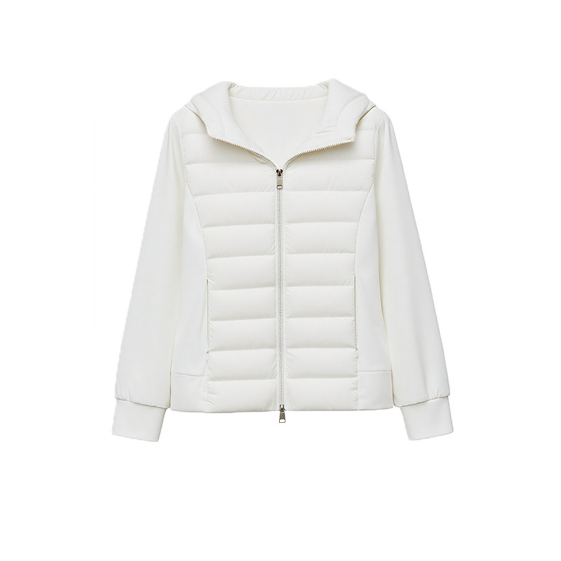 DM100大码百分百女装微胖mm秋冬叠穿显瘦修身轻薄短款羽绒服外套 - 图3