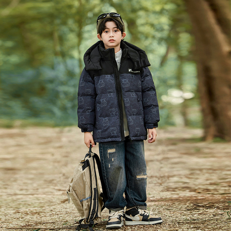 儿童羽绒服男女童中长款2025新款中大童韩版加厚户外冬季童装外套,淘宝优惠券,粉丝福利购,淘宝优惠卷