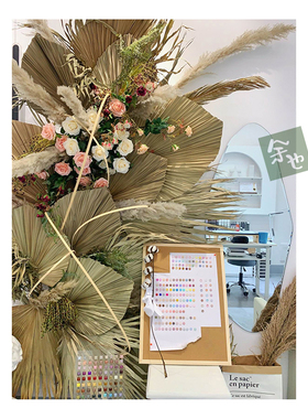 树叶蒲葵葵叶橱窗装饰背景墙花艺