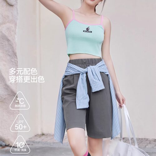 纯颜928夏季新款时尚百搭女士五分短裤运动户外显瘦轻薄透气短裤 - 图2