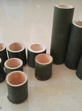 新鲜大竹筒用具竹具竹子