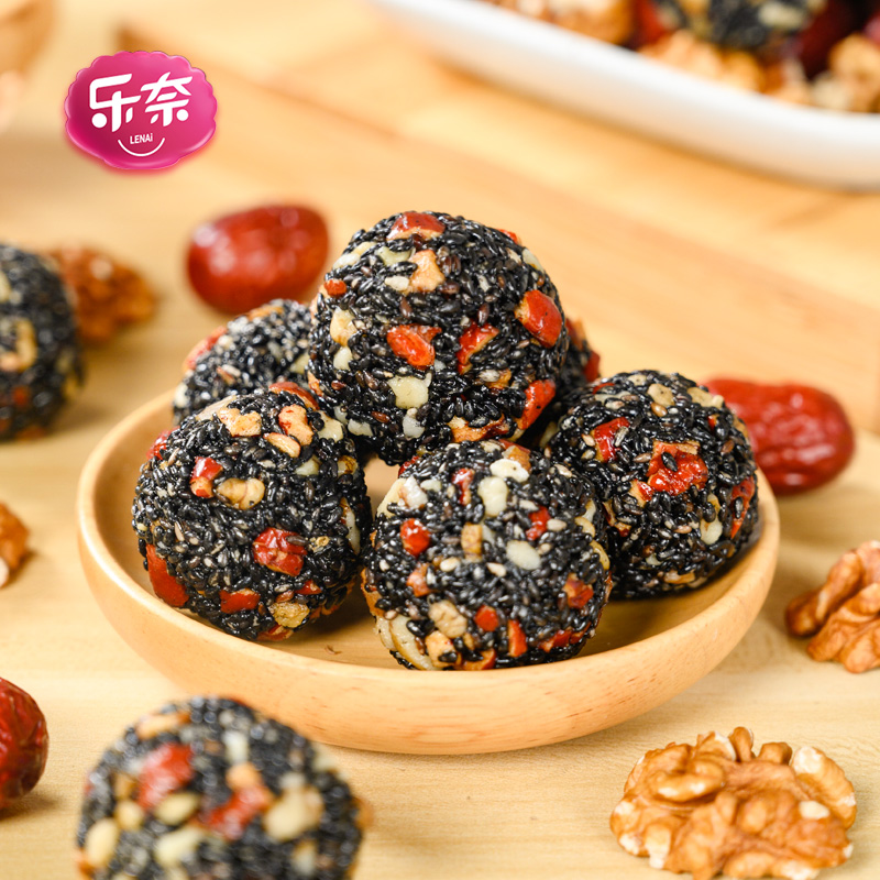 乐奈红枣核桃坚果七黑黑芝麻丸官方旗舰店孕妇休闲小零食小吃儿童,淘宝优惠券,粉丝福利购,淘宝优惠卷