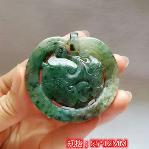 收藏天然玉石独山玉貔貅挂件双面镂空南阳独玉吊坠玉佩车挂饰送证 - 图3