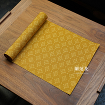 Rhombus Tea Mat Brocade Craft China Traditional Textured bifacial use 100 hitch retro living room table Flag