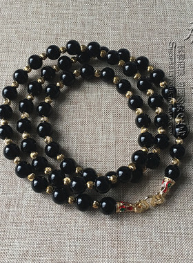 黑玛瑙泰国佛牌毛衣项链可定制