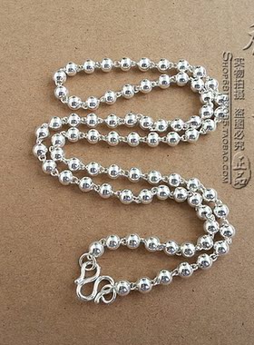 光面纯银项链百搭佛牌