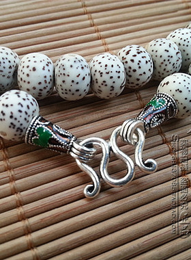 天然原色星月泰国佛牌纯银挂链