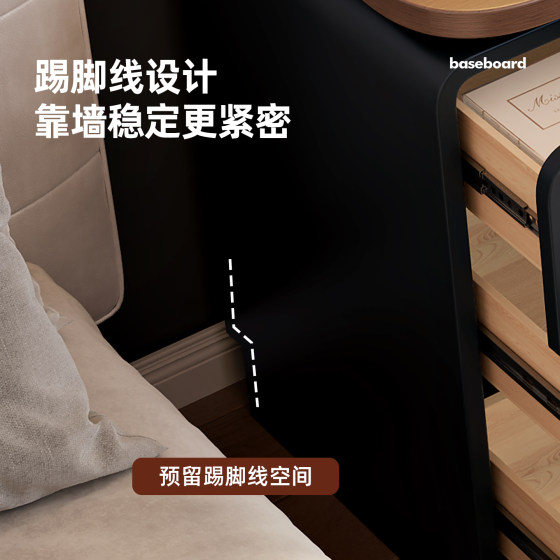 2025 new small apartment solid wood dressing table bedroom modern simple cream style master bedroom dressing table and cabinet integrated
