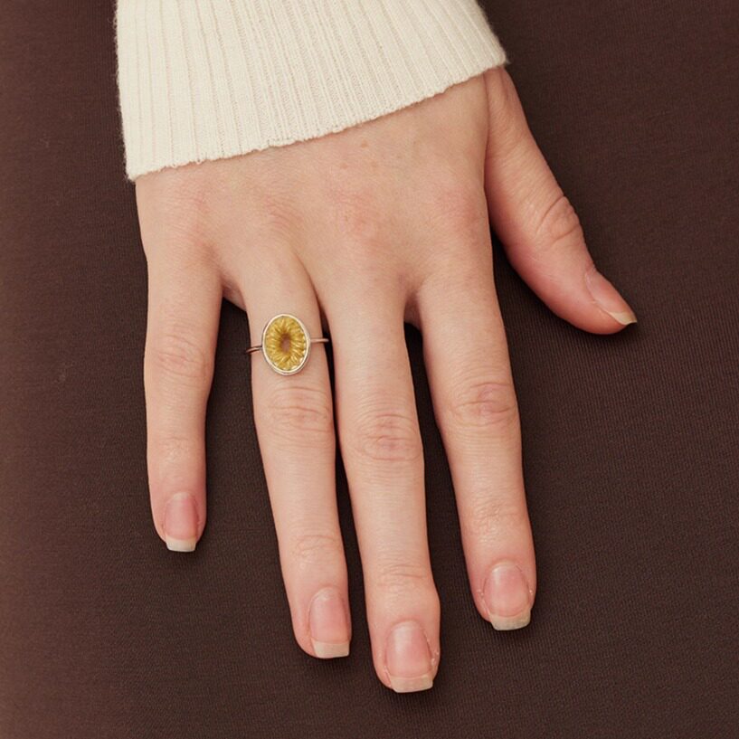 Mini velvet mirror ring 925 sterling silver