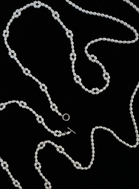 双层叠戴身体链天然淡水珍珠