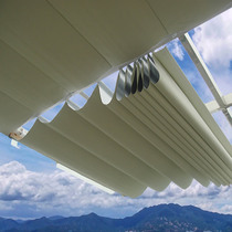 Full shading waterproof manual electric sun light house shading top curtain sky shed curtain sunscreen ceiling shading skylight glass sepp