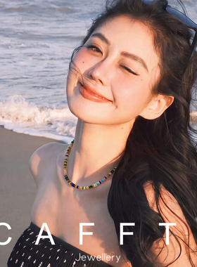 多巴胺天然石串珠项链女配饰高级感轻奢小众设计感锁骨链颈链叠戴