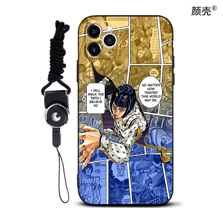 布加拉提JOJO手机壳适用XR防摔XS苹果SE磨砂11PROMAX硅胶6S78PLUS - 图3