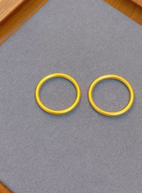 镀K金古法素圈戒指女小众设计感高级食指戒