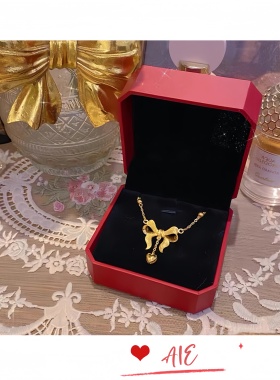 合金项链在逃公主蝴蝶结项链女款轻奢小众设计高级感