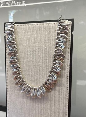 国/现 西班牙UNOde50 叶子项链欧美轻奢不过敏镀银夸张个性手工