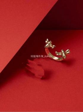 国/现特价西班牙小众潮牌UNOde50两只小蜜蜂戒指手工欧美镀银镀金