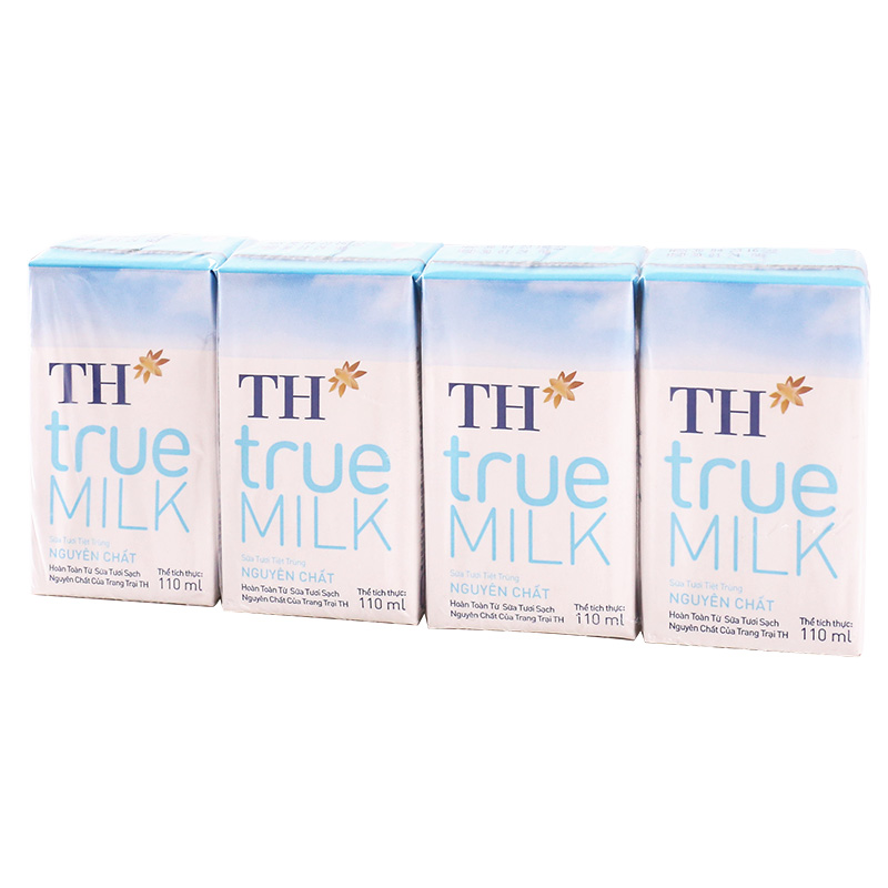 越南进口小众th true milk牛奶网红儿童原味草莓味酸奶110ml*4盒 - 图2