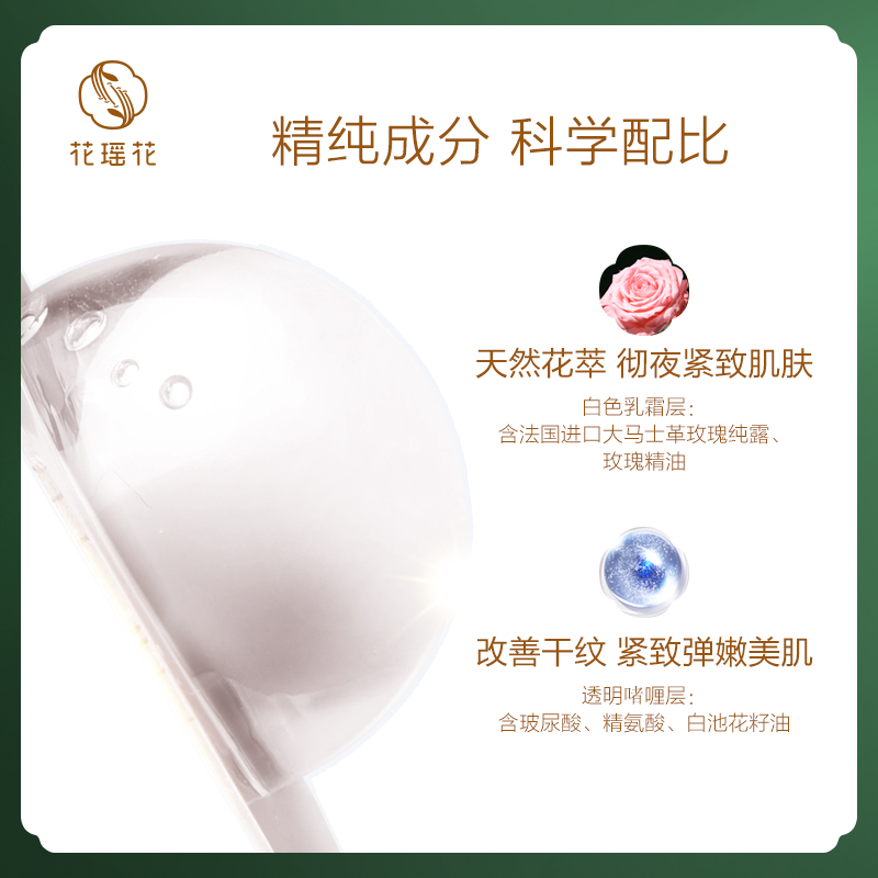 花瑶花玫瑰睡眠面膜夜间修护舒缓补水保湿免洗紧致维稳提亮强韧 - 图1