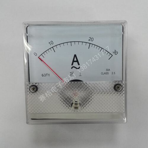 63T1-30A 63T1 50A 指针式交流电流表  电流电压表 AC30A 50A - 图3