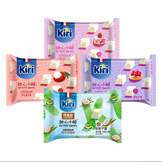 French Cheese Kiri Fruit Cheese Strawberry Shortcake Cheese Points Children's Snacks Ready-to-eat Individual Packs