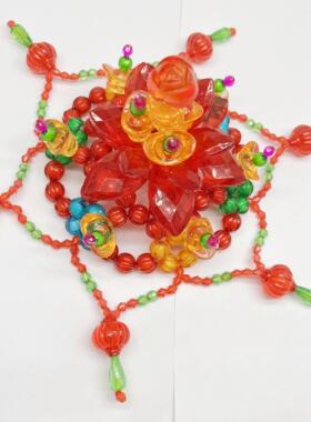 斋菜花盘花成品串珠手工DIY敬神礼佛装饰供品贡品