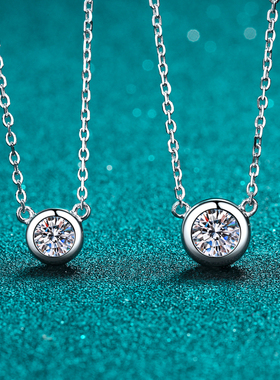 莫桑钻项链女款轻奢泡泡吊坠