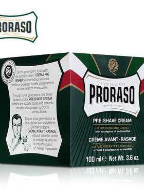 Proraso帕拉索桉树薄荷须前按摩