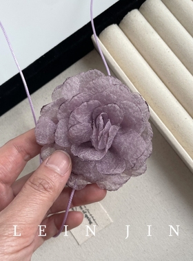 超仙紫色温柔绑带项链