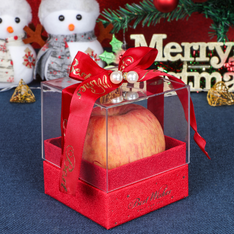 创意发光圣诞节平安果礼盒送女朋友空包装盒透明礼物盒平安夜空盒