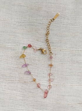 青岛饰品 小众品牌OG Loc 琉璃水晶天然石钛钢保色项链 手链