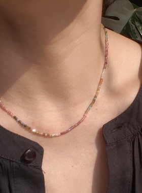 新款特惠 OG Loc 天然石水晶无忧化 925纯银扣 细项链串珠时尚