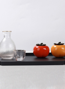 新中式简约托盘正方形茶具金属收