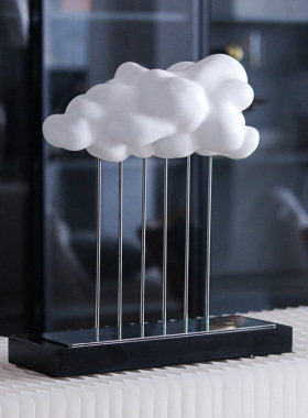 轻奢抽象云朵摆件售楼处电视柜客