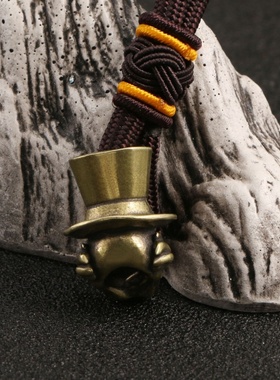 二次元卡通仿古黄铜鸭子钥匙扣挂