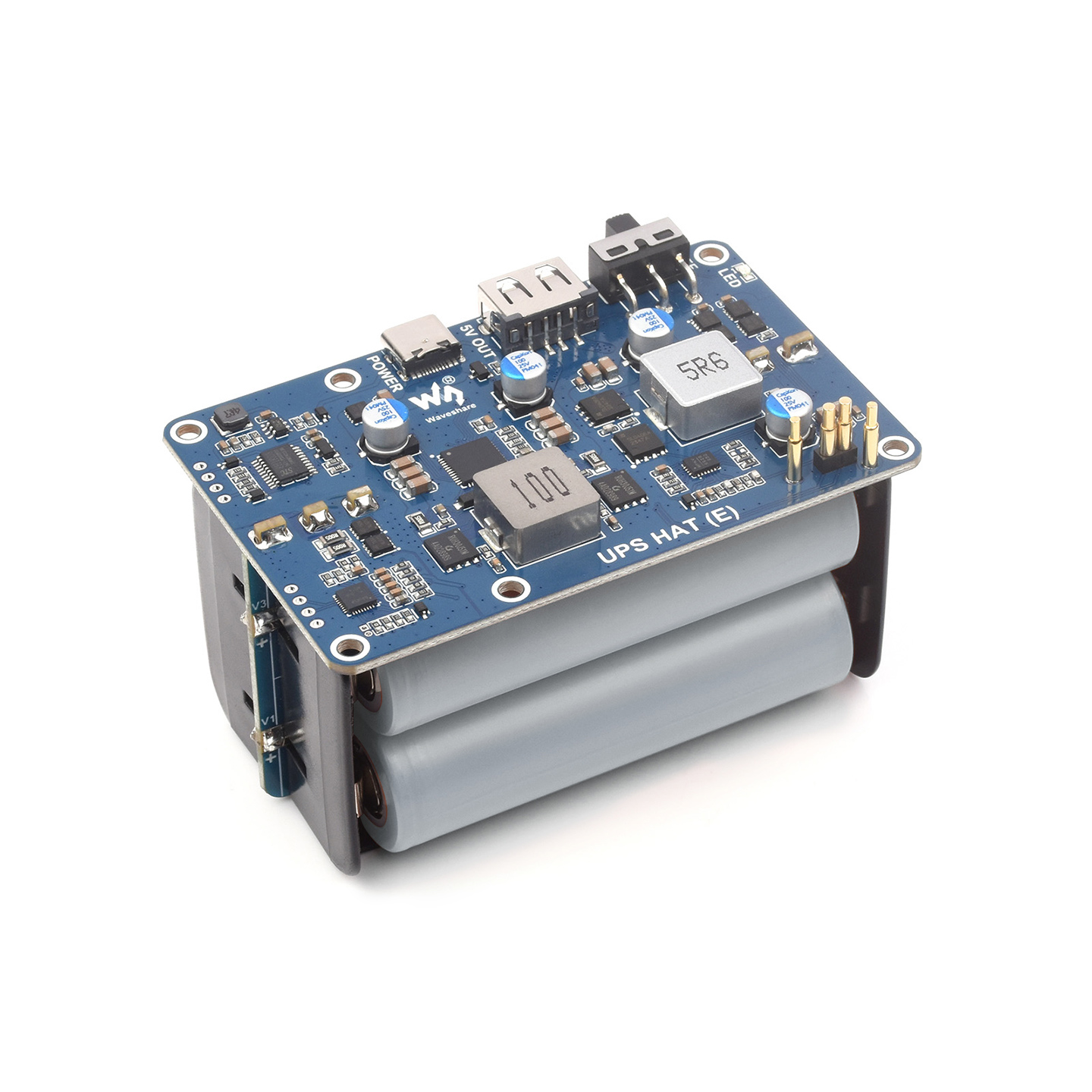 微雪 树莓派5代不间断电源UPS模块 5000mAh大容量 Type-C双向快充 - 图3