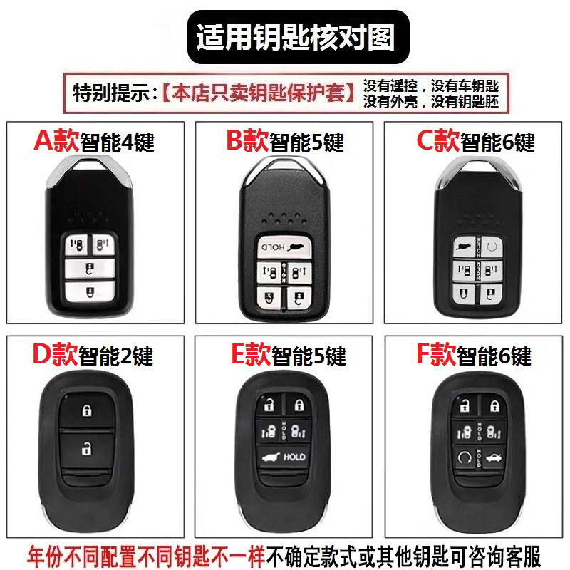 适用2024款本田奥德赛钥匙套女23款艾力绅e:HEV遥控包5键保护壳扣 - 图2