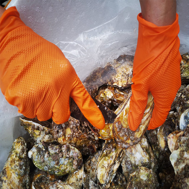 Meijiaxin diamond pattern nitrile gloves are non-slip and thickened