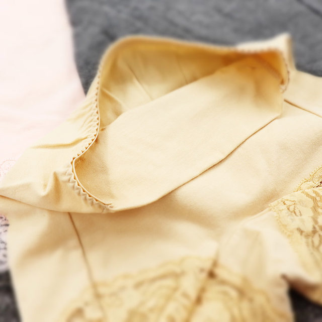 No need to wear underwear, pure cotton lace edge sexy boxer briefs, high waist, comfortable and breathable cotton crotch bottoming shorts 2 pairs