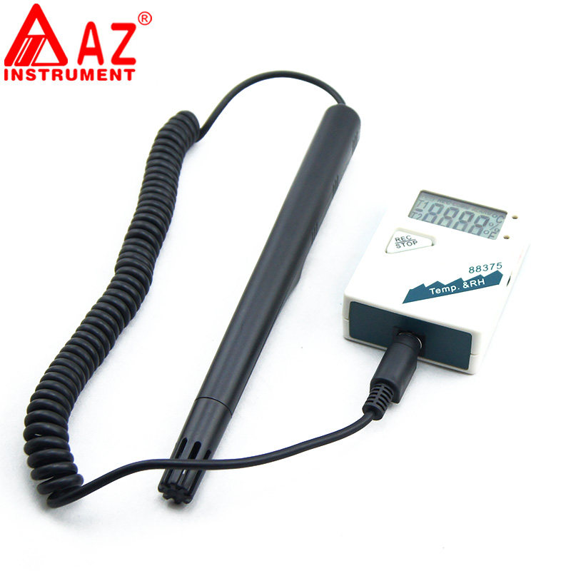 台湾衡欣 AZ88375分体式温湿度器 可连接电脑分析记录数据看曲线