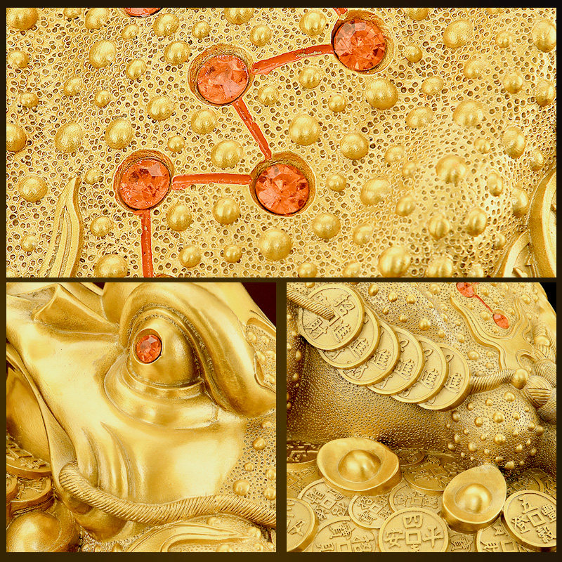 1铜金蟾招财摆件纯黄铜三足金蝉蟾蜍客厅装饰办公酒店铺开业礼品,淘宝优惠券,粉丝福利购,淘宝优惠卷