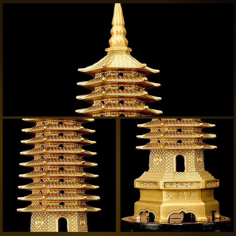 1纯铜文昌塔摆件七层九13层加厚铜塔装饰礼品家居客厅办公书桌,淘宝优惠券,粉丝福利购,淘宝优惠卷