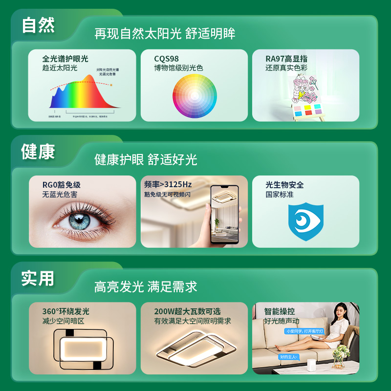 雷士照明智能全光谱环宇吸顶灯MD - 图0