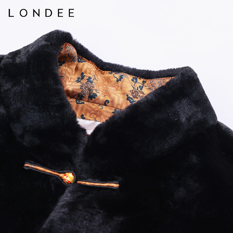 Londee/龙笛秋冬新中式复古高级感丝绒上衣铺棉保暖外套4T25271,淘宝优惠券,粉丝福利购,淘宝优惠卷