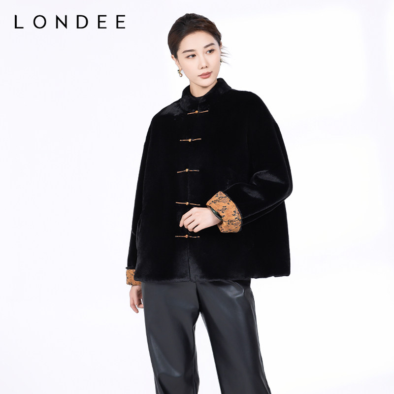 Londee/龙笛秋冬新中式复古高级感丝绒上衣铺棉保暖外套4T25271,淘宝优惠券,粉丝福利购,淘宝优惠卷
